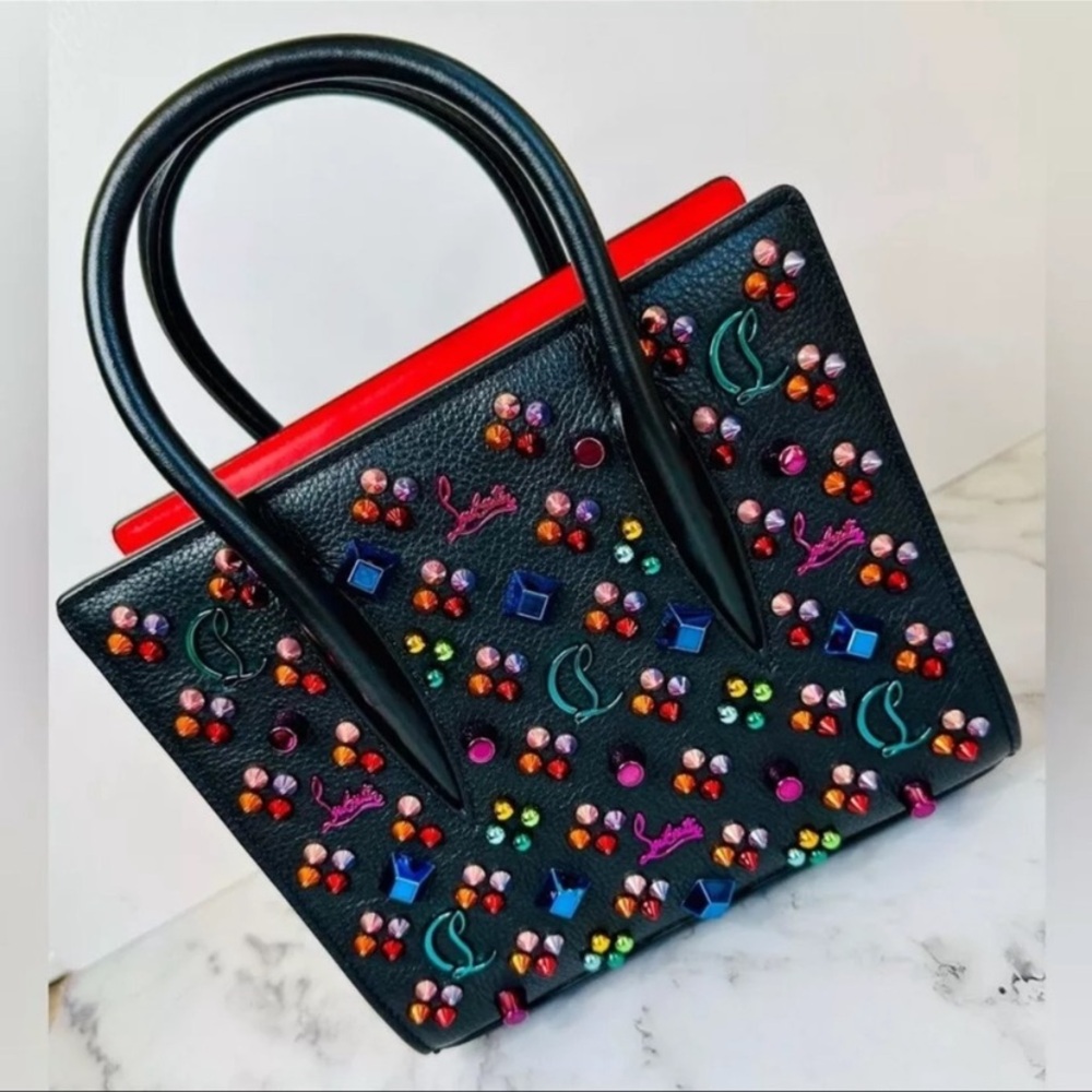 Christian Louboutin Mini Paloma Multicolor Spikes Loubinhesky Shoulder Bag NWT - Picture 6 of 17